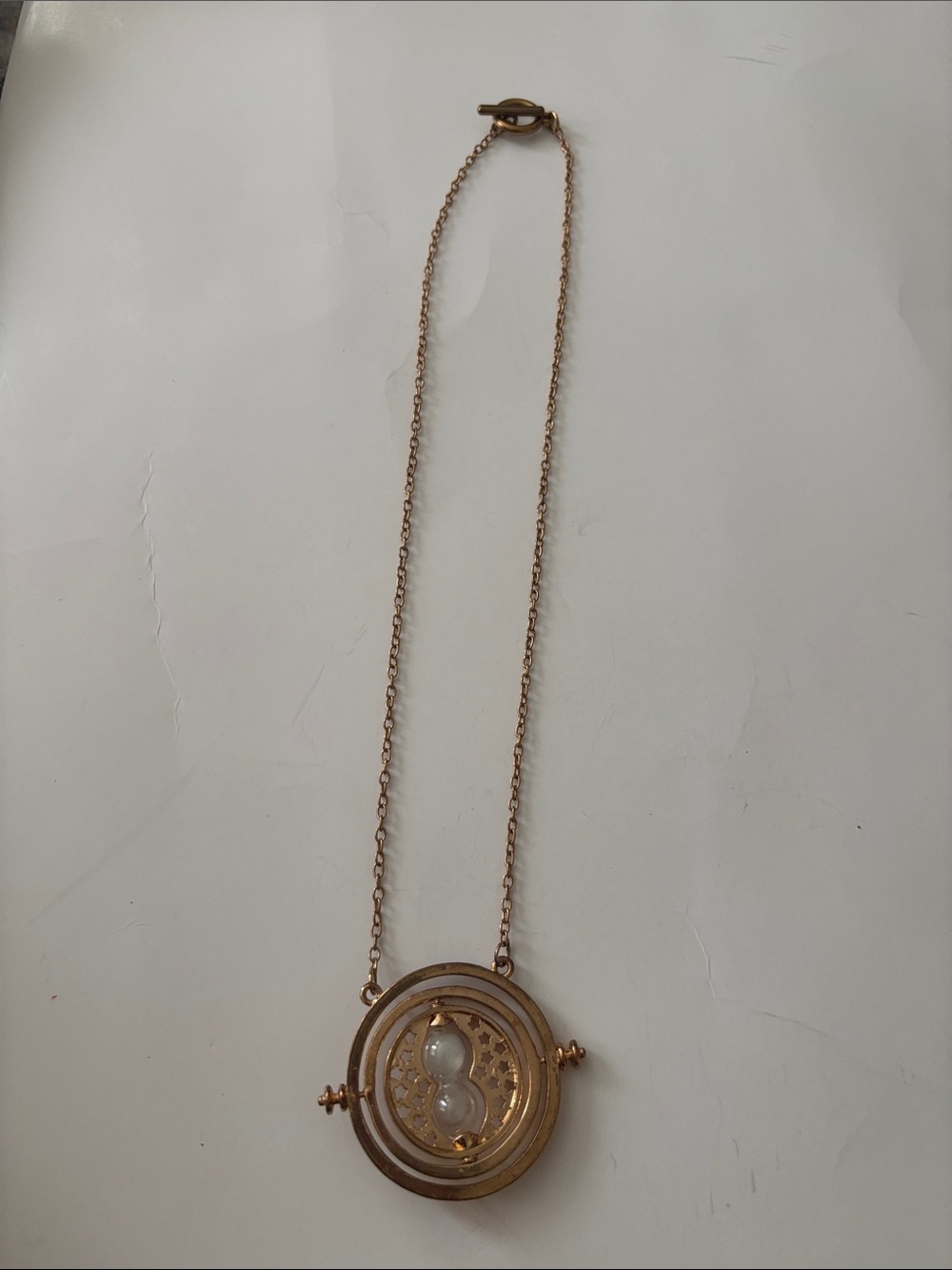 Gold-Tone Hourglass Pendant Necklace - Women's Gold Necklace - Picture 5 of 6